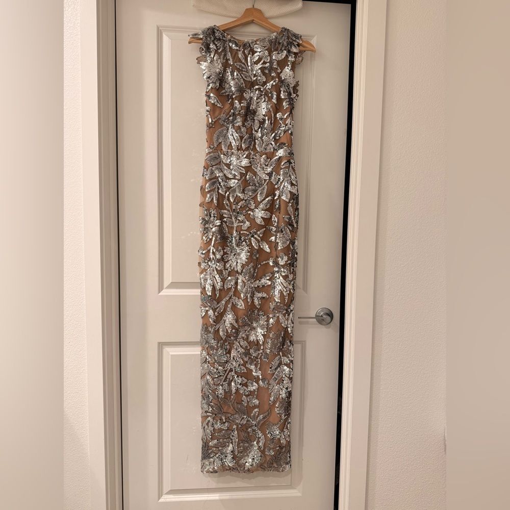 NWOT BRONX AND BANCO Violet Maxi Dress in Dark Silver, wedding guest dress - Picture 4 of 16